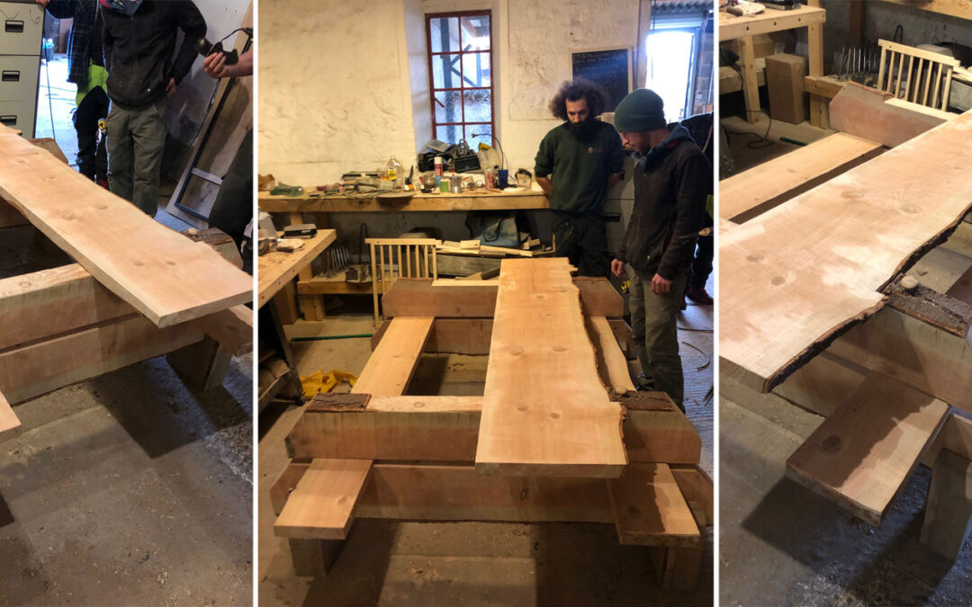 Solid Wood Portable Picnic Bench